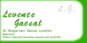 levente gacsal business card